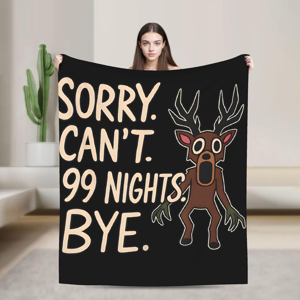 99 Nights In The Forest Game Blanket Soft Print Plush Throw Blanket For Bedroom Travel Office Flannel Bedspread Bed Cover