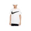 Sportswear Essentials Series T-Shirt Large Logo Print Crew Neck Short Sleeve Kids Tops White DO1807-100