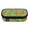 Pencil Case Wear Resistant Polyester Casual Zip Around Closure with Main Compartment Mesh Pocket and Pen Slots for Everyday Study
