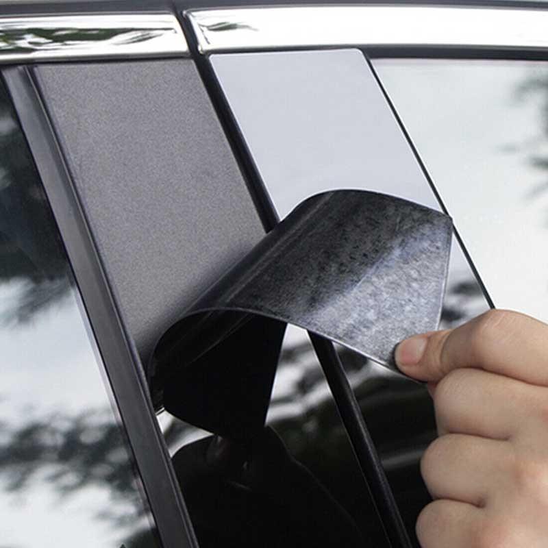 8pcs/set Glossy Black Car Pillar Posts Door Window B C Column Trim Stickers Decal Fit for Chevrolet Onix Plus 2020-2023