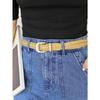 Women Braided Leather Belt Vintage Metal Pin Buckle Waist Belt For Jeans Dresses Casual Ladies Decorative Waistband