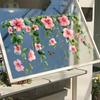 Romantic Pink Floral Butterfly Window Stickers Self-adhesive Waterproof Glass Stickers