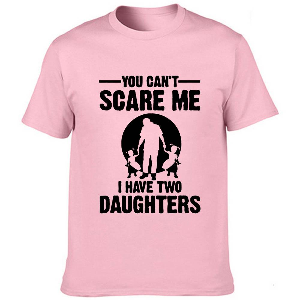 Tu ne peux pas me faire peur, j'ai deux filles Homme Été T-shirt Drôle Papa Pères