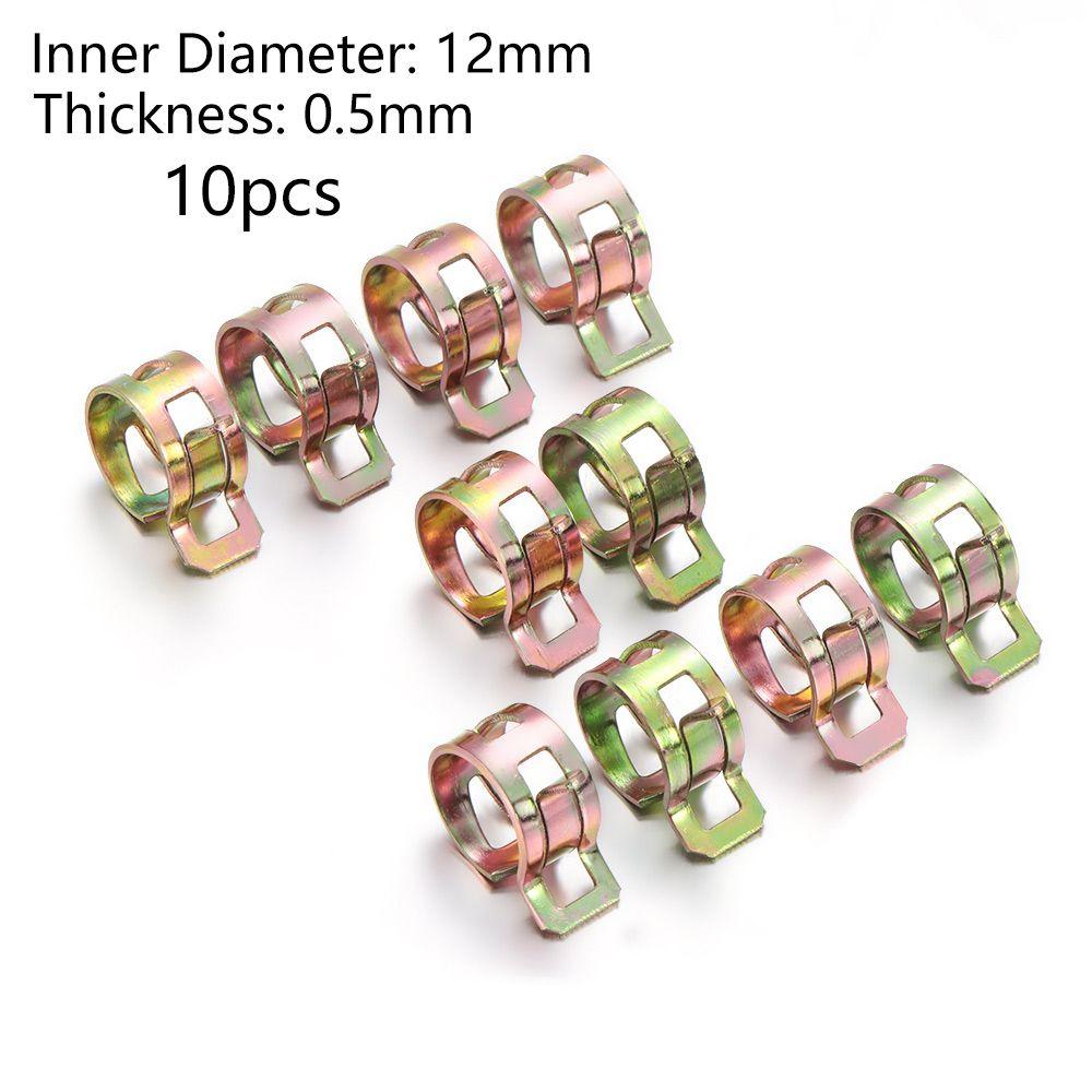 10Pcs Hot 5-16mm Stainless Steel Fastener Tube Clamp Fuel Oil Line Water Hose Pipe Spring Clips