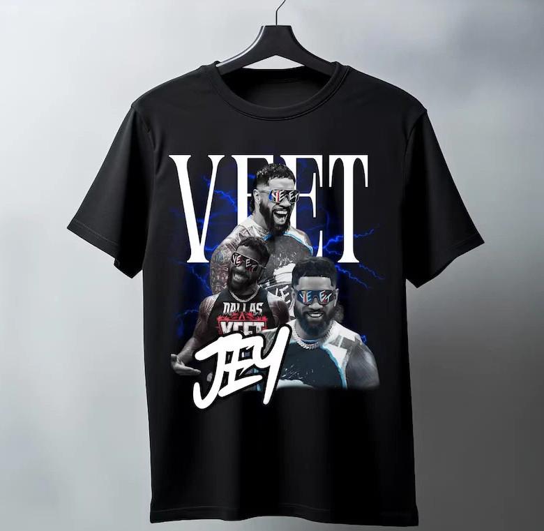 WWE Jey Uso Svart T-skjorte , Yeet Wrestling Grafisk T-skjorte