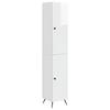 Cabinet Set 2 Pcs High Gloss White Wood Based Material