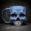 17 oz Živicový pohár na pivo s lebkou, Viking Warrior Hrnček Tankard s lebkou, Stredoveký hrnček na nápoje s lebkou na kávu/nápoje/džús