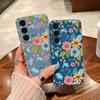Für Samsung S24 S23 Ultra S22 Plus S21 S20 FE A15 A25 A55 A52 A53 A54 5G Slim Flower Stoßfeste TPU-Hybrid-Hülle
