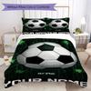 Custom Name Electric Soccer Ball Bedding,Quilt Set Quilt Cover Pillowcase Home Birthday Gift(1 * Duvet Cover + 2 * Pillowcase, Without Core)_lx