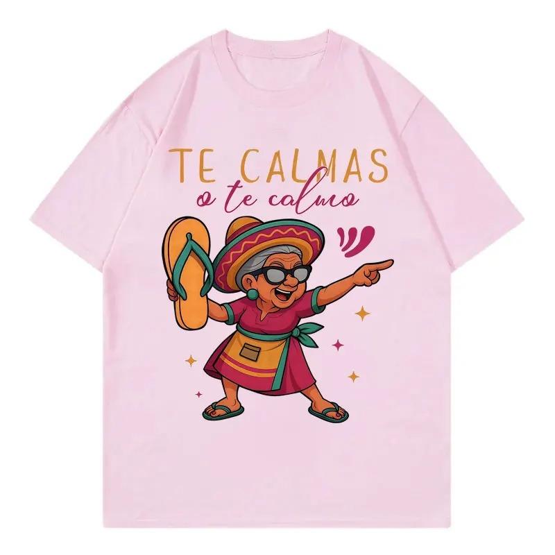 Funny Mayday Mexican grandma pattern Womens clothing casual fashion trend short sleeved round neck Womens Tshirt