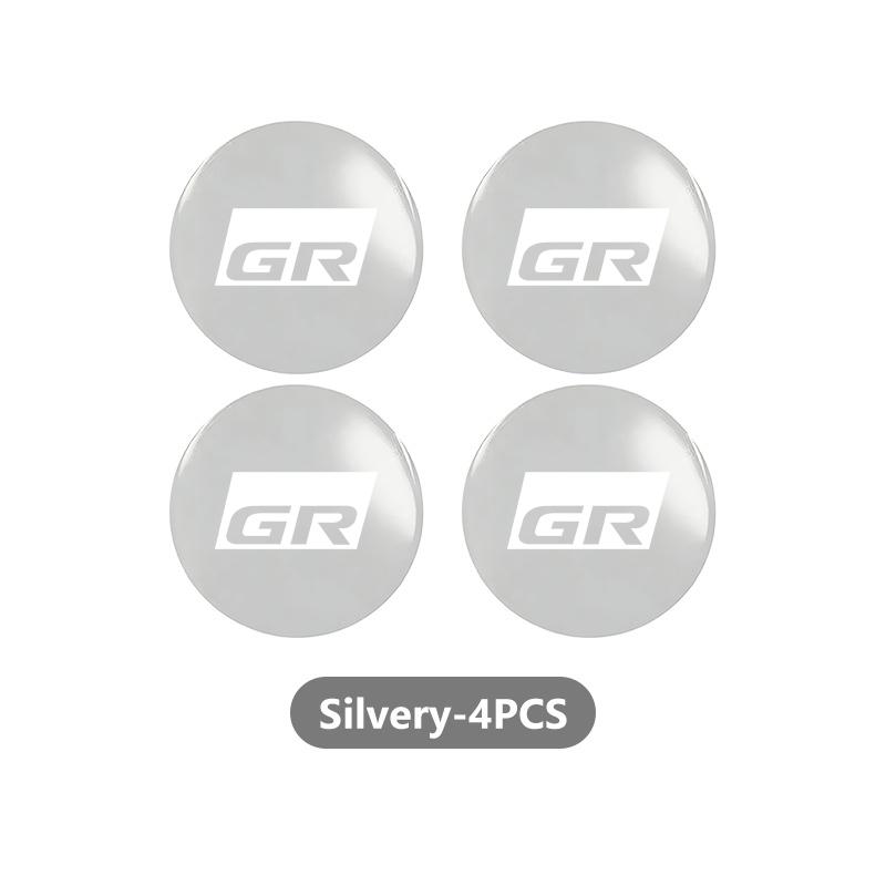 For Toyota 4PCS 56mm Car Styling Wheel Center Hub Caps Rim Cover Badge Emblem Sticker GR Yaris Corolla Prius Aqua Vios Mirai CWA1