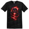 Skull Horror Fire Design T Shirt Creative Art Graphic Tee for Halloween