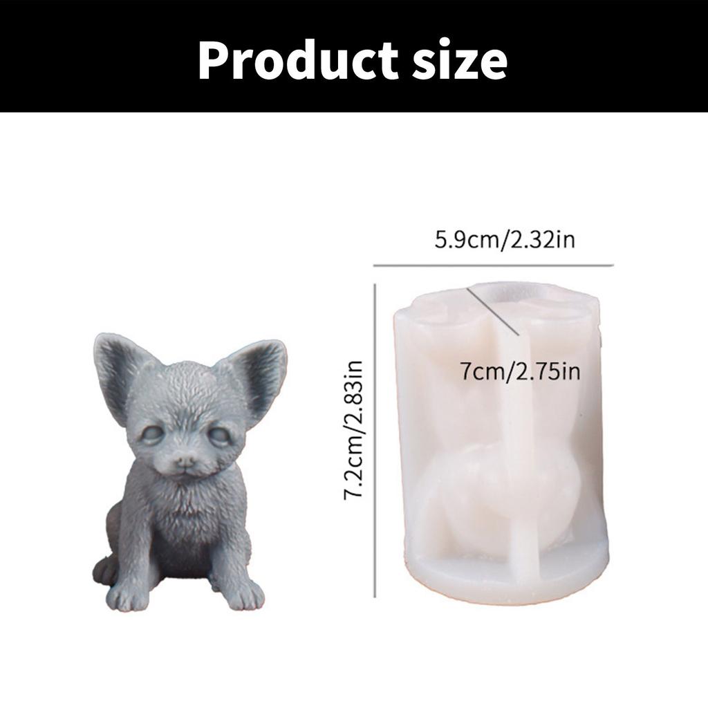 Silicone Candle Moulds Soap Molds French Bulldog Shape Wax Mould Hand-Making Mold Hand-Making Accessories for Wax Craft