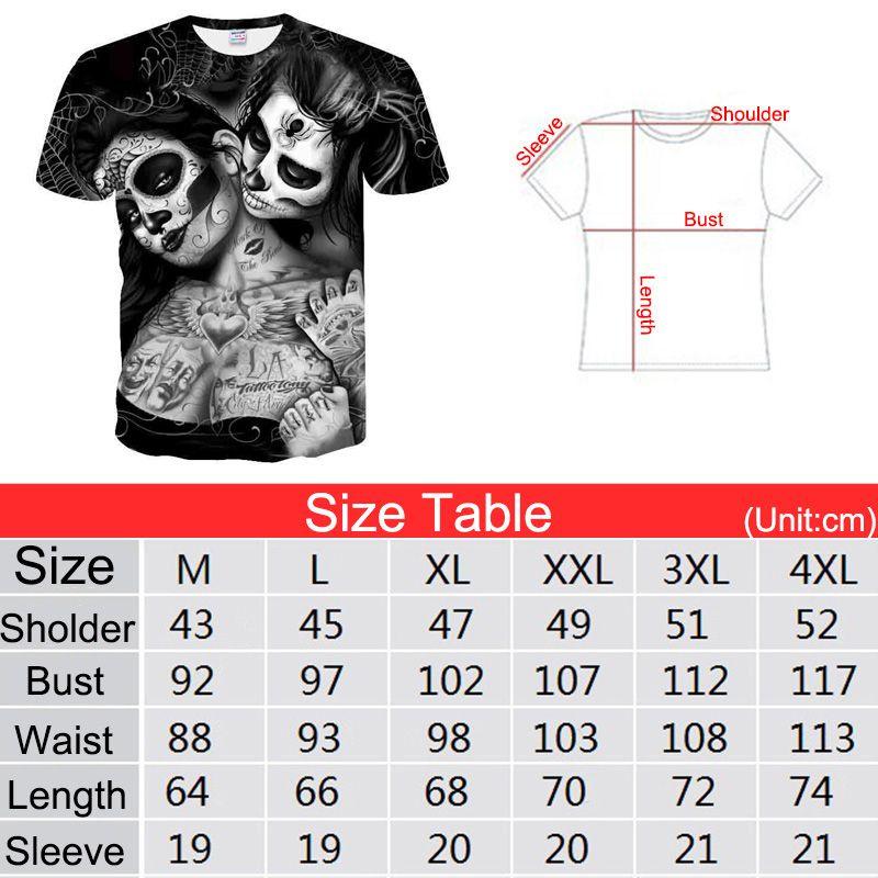 Premium Quality Unisex Summer Short Sleeve O-neck Clown 3d Print T-shirt For All