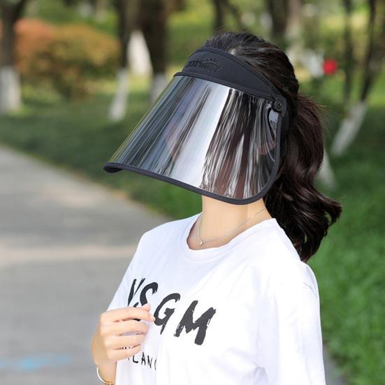 Sonnenhut für Damen, blockiert Sonnenlicht, UV-Schutz, drehbarer Gesichtsschutz, leeres oberes Visier, klares Sichtfeld, Sonnenhut, Gesichtsschutz, Abdeckung, Sonnenschutzkappe zum Radfahren
