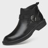 Bottines Chelsea en cuir pour homme 2025: Affaires, style Martin, couche supérieure, hiver, design à boucle, grandes tailles disponibles