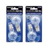 Mini Krypton Light Bulb 110V 60W Type E17 Base 35mm Diameter Clear 2 Pieces LDS110V54WCK2P of (54W) (Set 2)