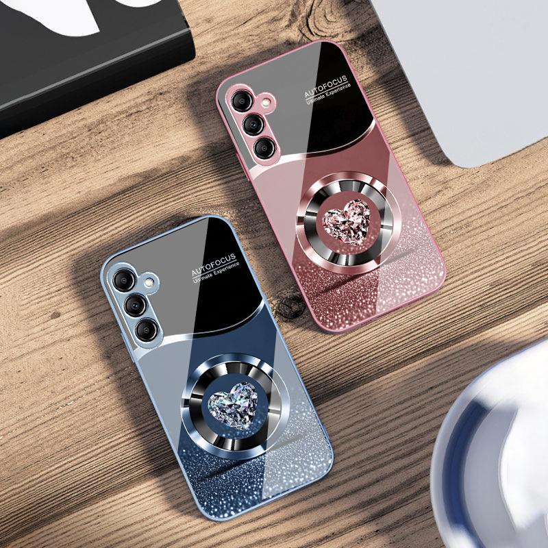 Purple Circle Diamond For Samsung A 73 72 71 A70 56 55 54 A53 52 A51 A50 42 A35 A34 33 32 31 26 25 24 23 22 30 Glass Phone Case