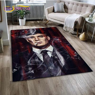 P-Peaky Blinders Tommy Shelby Area Rug,Carpet Rug for Home Living Room Children's Bedroom Sofa Doormat Decor,Non-slip Floor Mat
