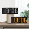 Led Mirror Alarm Clock Voice Control Digital Table Clock Temperature Snooze Display Night Mode Bedroom Bedside Clock Home Decor