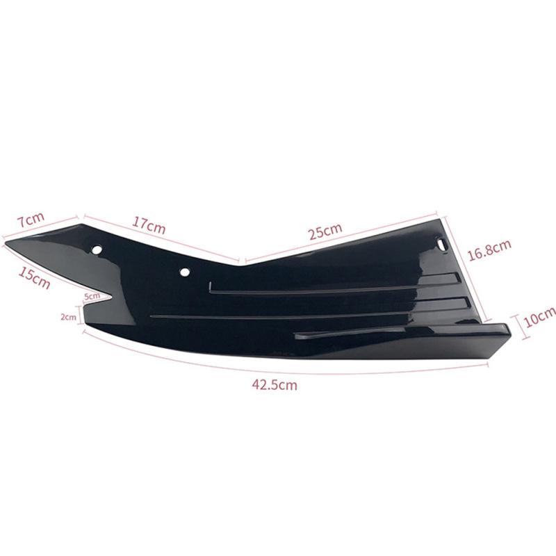 2PCS Car Rear Bumper Lip Winglets Side Skirt Splitters Spoiler Lip Side Wing Trim Decorative Lip