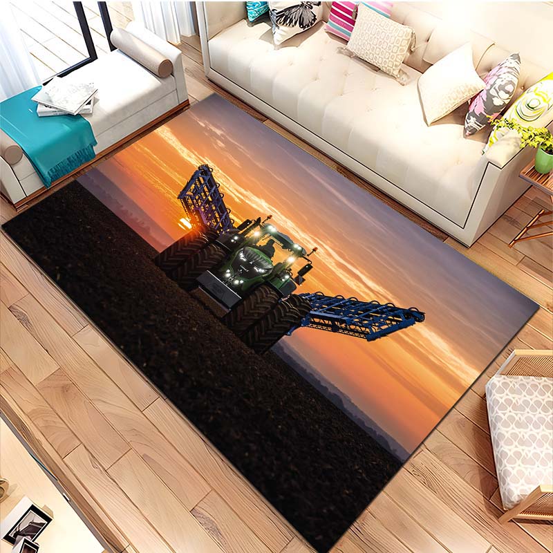 Big Tractor F-Fendt Print Carpet Rug for Living Room Bedroom Sofa Doormat Home Decor Non-slip Floor Mat Area Rug Cloakroom Rugs