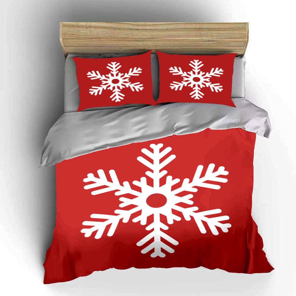Winter-Themed Snowflake Decoration Bedding Set Exquisite Three-Piece Bedding Set Gift For Kids And Adults