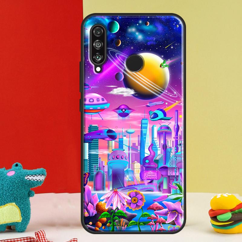 Moon Stars Space For Huawei Nova 9 10 SE 12i 12s 11i 5T Y91 Y90 Y60 Y70 Y72 Y61 P60 Pro P20 P30 P40 Lite Case