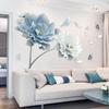 Autocollants muraux de fleurs, autocollants muraux de fond de salon, de chambre à coucher, de décoration murale, papier peint auto-adhésif