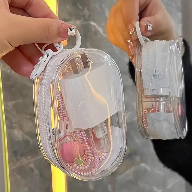 1PC Mini Przezroczysta Torba Do Przechowywania z Zamkiem Błyskawicznym, Kabel Do Ładowania Telefonu Komórkowego, Torba Do Przechowywania Słuchawek, Przenośna Torba Do Przechowywania Breloczków