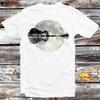 230 Gsm 100% Bawełna Księżycowa Natura Gitara Drzewo Koszulka Vintage Retro Fajny Prezent Męski Damski Unisex Kreskówka Anime Góra T-shirt B388