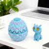 3D Printed Dragon Egg Figurine Mini Dragon Egg Statue Miniature Dragon Egg with Dragon Inside Desktop Decoration Ornament