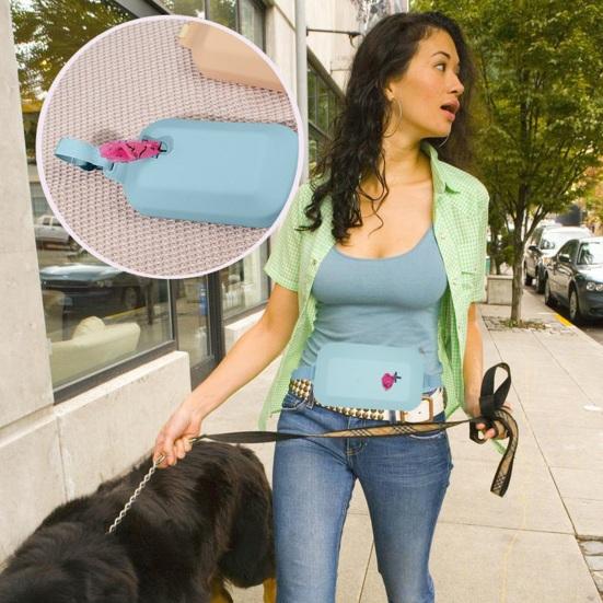 Pet Snack Bag Adjustable Silicone Dog Treat Storage Bag Portable Pet Training Waist Bag for Outdoor Walking