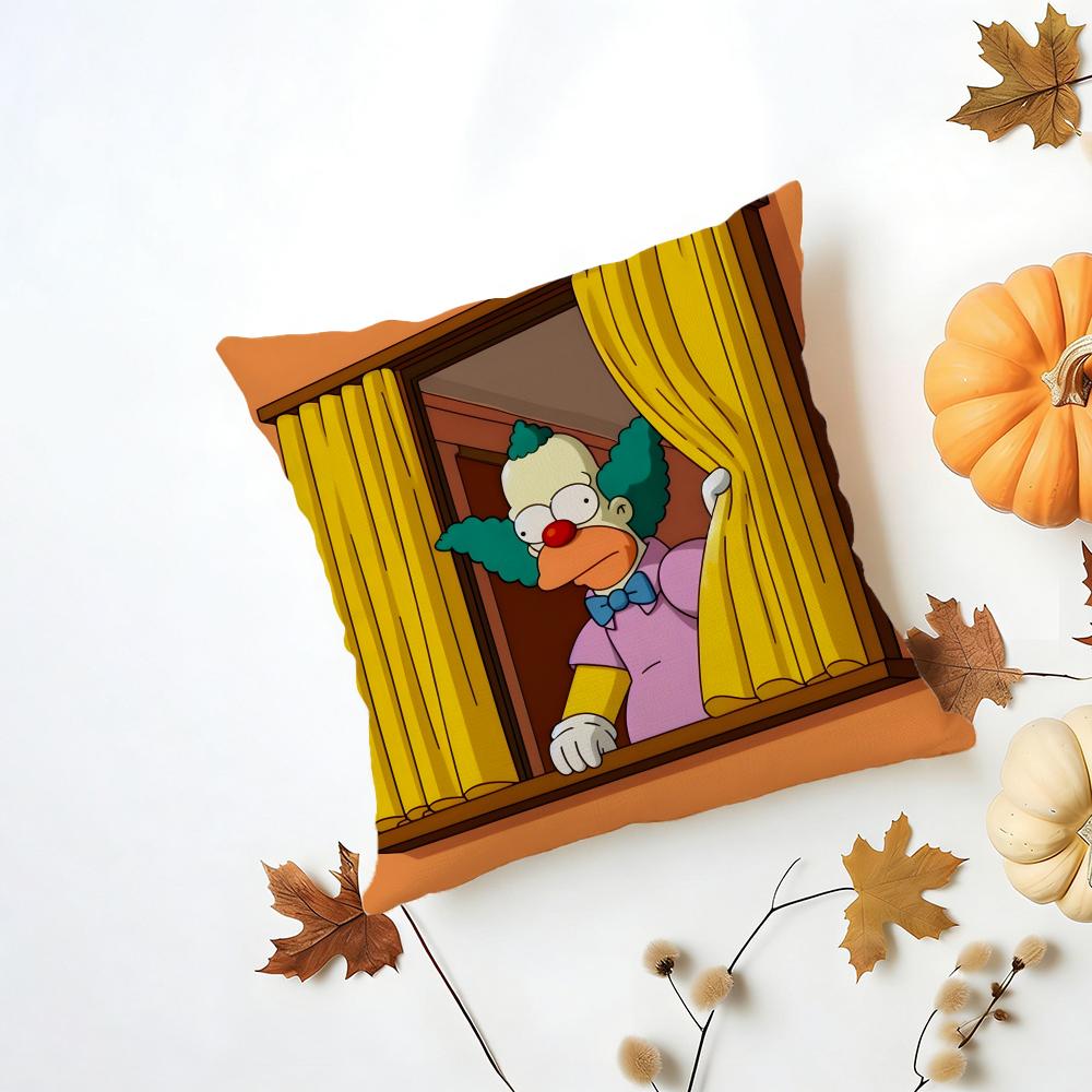 T-The Simpsons Cushion Cover Washable Linen Pillowcase Soft For Daily Sofa Bed Home Room Decor