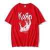 American Singer Rock Band Korn Print Graphic T-shirt Summer Short Sleeve Tees Tops Streetwear Casual Pure Cotton T Shirts Men's
