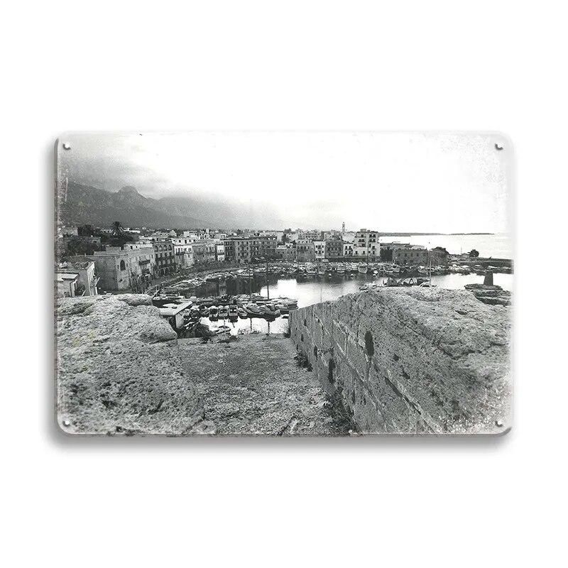Wunderschöne Stadt Wahrzeichen Retro Poster Paris Dubai Gebäudeansicht Metall Blechschild Wohnzimmer Schlafzimmer Zuhause Dekorative Kunst Malerei