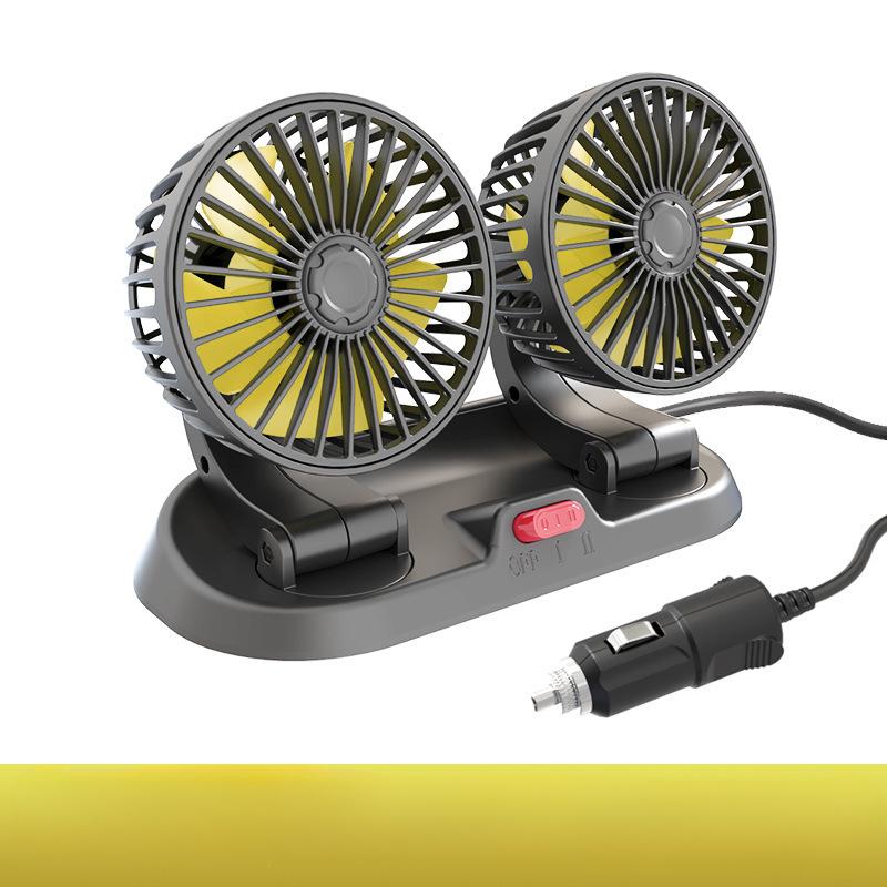 Car Fan Cooling Car Fan Dual Head Usb Car Fan 2 Speeds Adjustable for Auto Cooler Air Fan Car Accessories Fan for Car