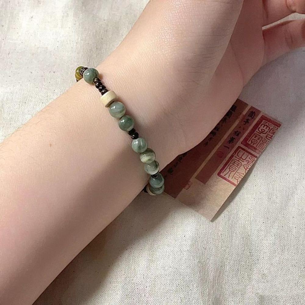 Chinese Style Chinese Style Beaded Bracelet Bamboo Beads Antique Bracelet Bamboo Beaded Bracelet