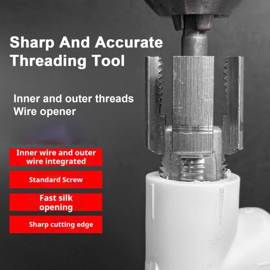 Integrated Internal External Pipe Threading Tool Heavy-Duty Universal Dual-Function Pipe Thread Cutting Tool PVC Pipe Threader