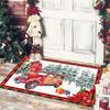 Kersttapijt Kleurrijke print Antislip Decoratief Wasbaar Slijtvast Nieuwjaar Feestelijke deurmat Entreekleed Binnen Buiten Home Decor Deurmat