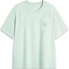 Li Ning Sports Trend Series Printed Round Neck Comfortable Breathable Loose Short Sleeve T-Shirt Unisex Tops Light-Moss-Blue AHSU327-3