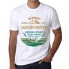 Men’s Vintage Tee Shirt Graphic T Shirt Mountain Explorer Washington White
