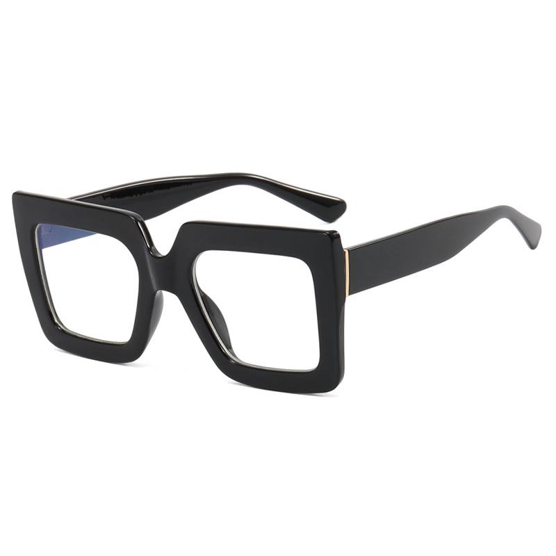 Monture de Lunettes Carrées Anti-Lumière Bleue Tendance pour Femmes Européennes et Américaines - Design Simple, Élégant, Inspiré d'Instagram