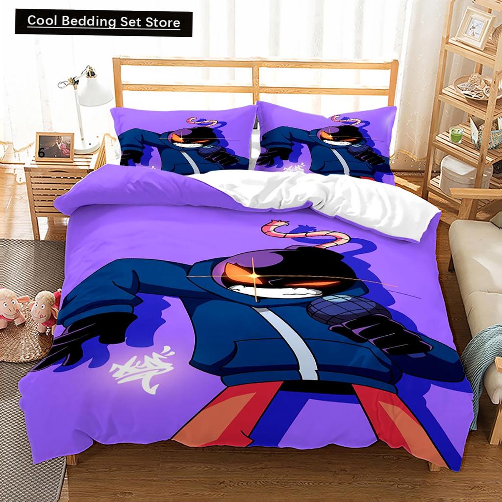 3D Friday Night Funkin Bedding Set Single Twin Full Queen King Size Friday Night Funkin Bed Set Children Kid Bedroom Duvet Cover