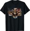 Bald Eagle 4th of July American USA Flag Eagle Patriotic T-Shirt