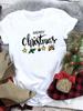 New Year Merry Christmas T Shirt Women Short-Sleeved Print Tee Shirt Female Trend Clothing Cute Women Casual Graphic Clothes