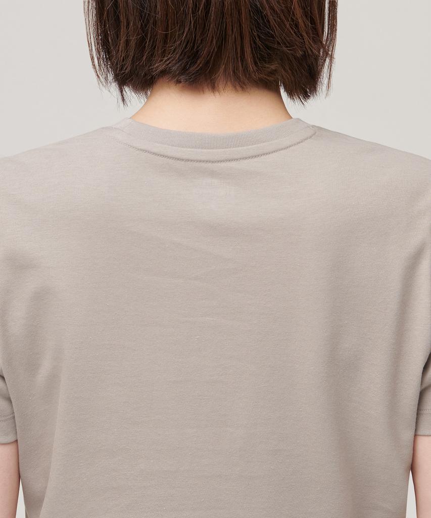 MUSINSA STANDARD WOMAN [Cooltandard] Women'S Crew Neck Crop T-Shirt [Mushroom]