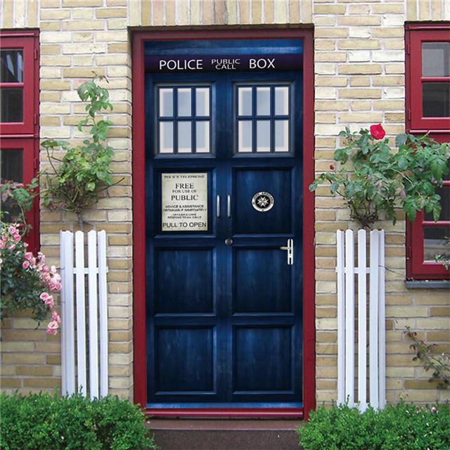 3D Wallpaper Self Adhesive Door Mural Removable Vinyl Home Decor Art Decal Wooden Scenery Wall Poster Stickers Porte Deursticker