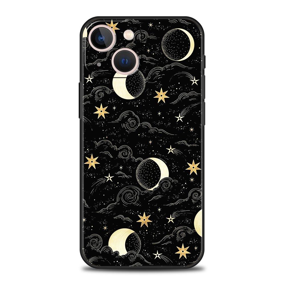 Funny Sun Moon Angel Eyes Luxury Phone Case For IPhone 18 11 14 15 Pro MAX 12 13 Mini 7 8 Plus X XR XS SE Shockproof Cover Funda