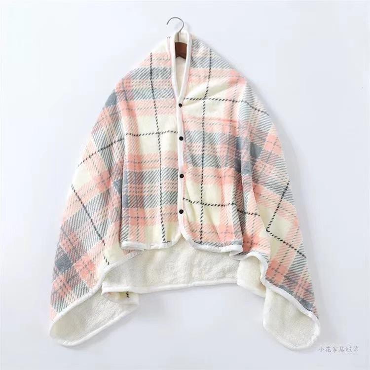 Versatile Shawl Blanket: A-Type Warm Double-Layer, Thick Office Nap Cover